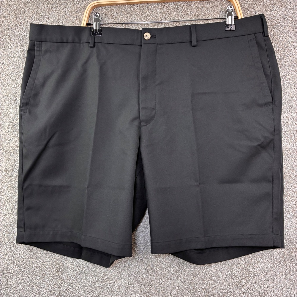 Peter Millar Crown 9" Performance Active Golfcore Short Flat Front Black Size 42